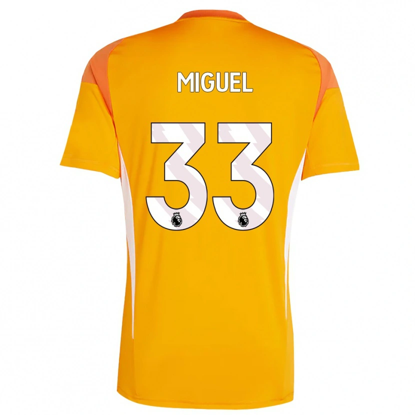 Danxen Herren Carlos Miguel #33 Trikot Orange Weiß Torwarttrikot 2025/26