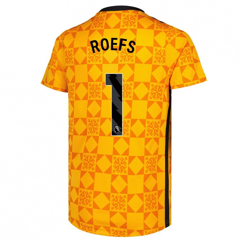 Danxen Herren Robin Roefs #1 Trikot Gelb Schwarz Torwarttrikot 2025/26