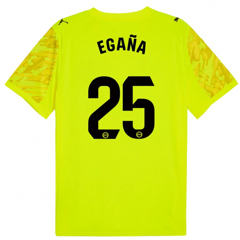 Danxen Herren Eider Egaña #25 Trikot Gelb Schwarz Torwarttrikot 2025/26