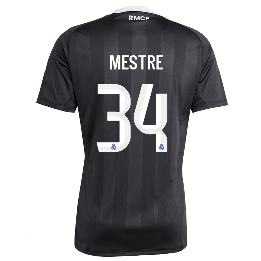 Danxen Herren Sergio Mestre #34 Trikot Schwarz Weiß Torwarttrikot 2025/26