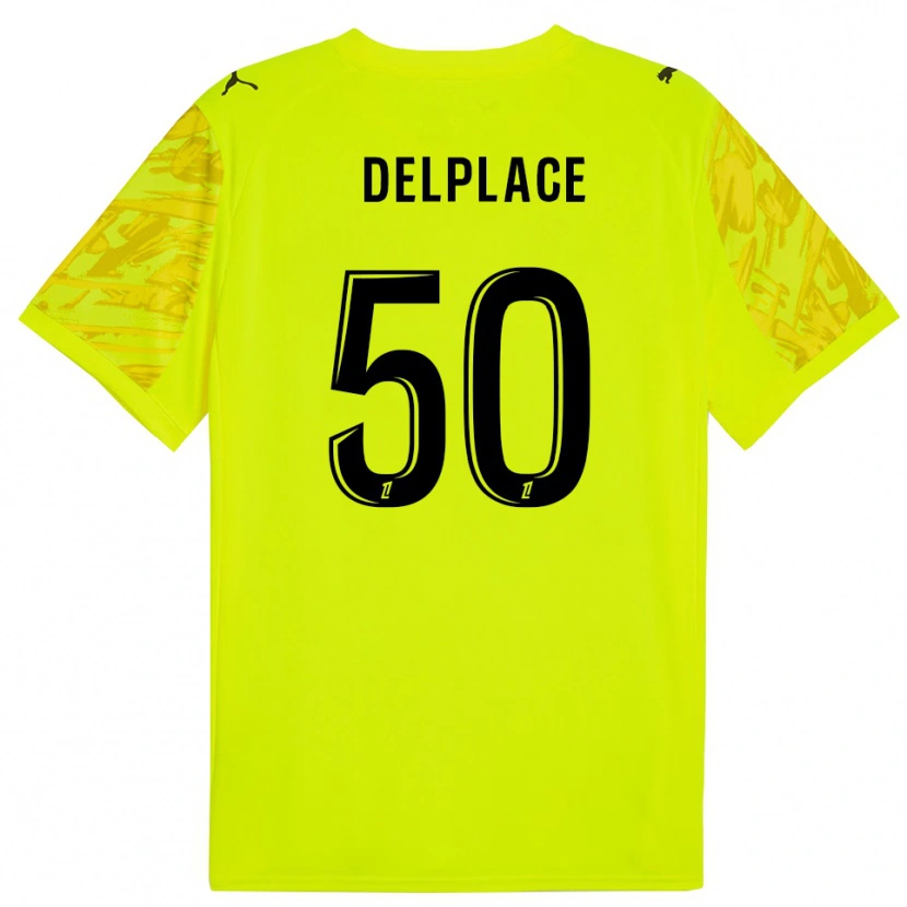 Danxen Herren Adam Delplace #50 Trikot Leuchtgrün Schwarz Torwarttrikot 2025/26