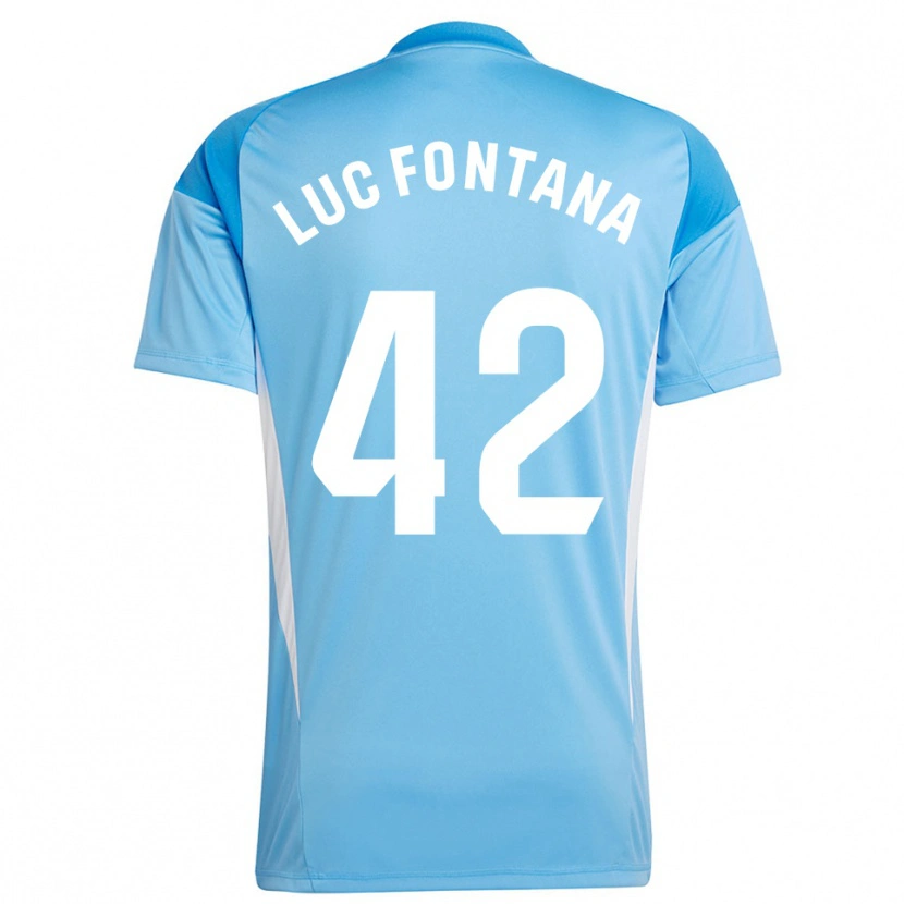Danxen Herren Jean Luc Fontana #42 Trikot Himmelblau Weiß Torwarttrikot 2025/26