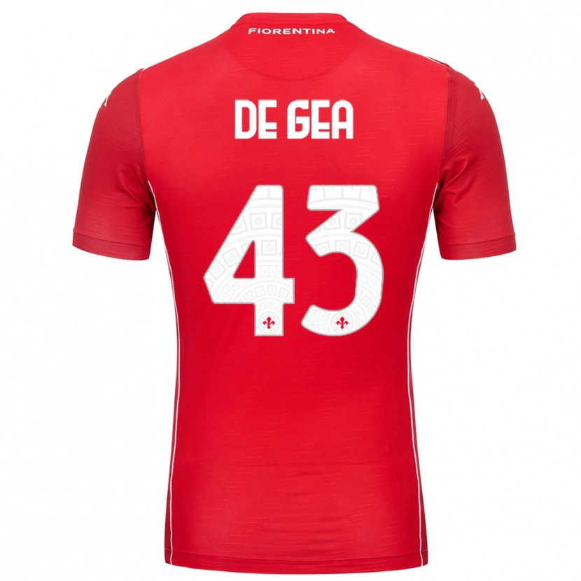 Danxen Herren David de Gea #43 Trikot Rot Weiß Torwarttrikot 2025/26