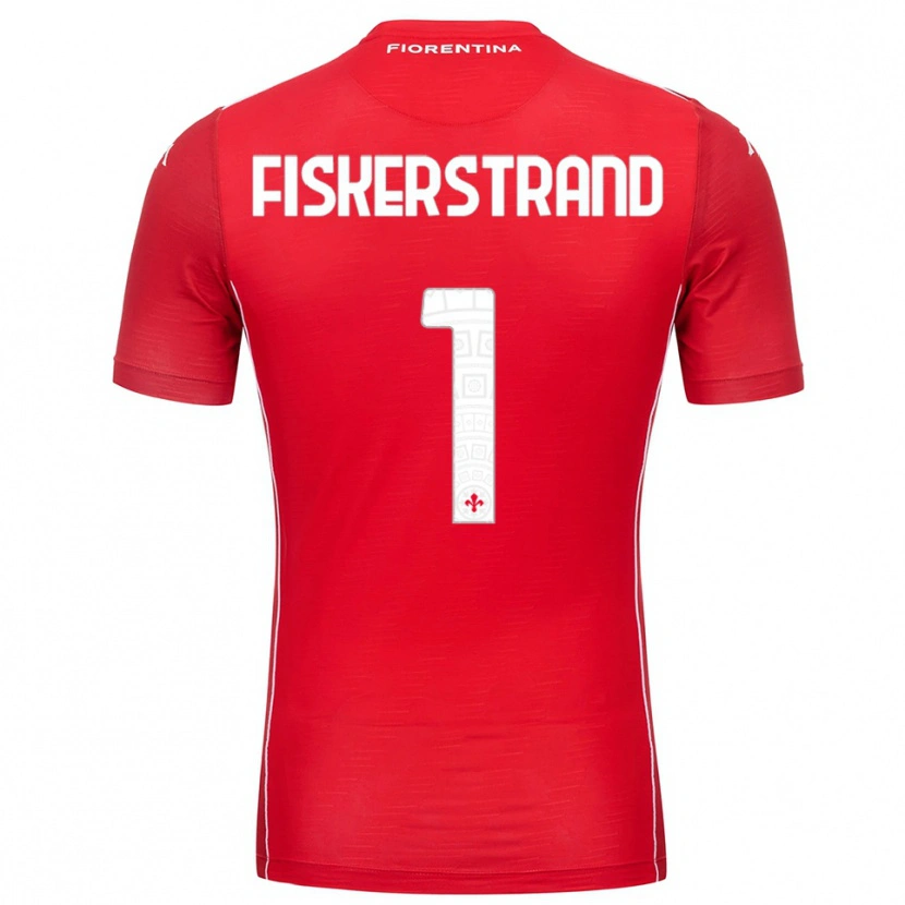 Danxen Herren Cecilie Fiskerstrand #1 Trikot Rot Weiß Torwarttrikot 2025/26