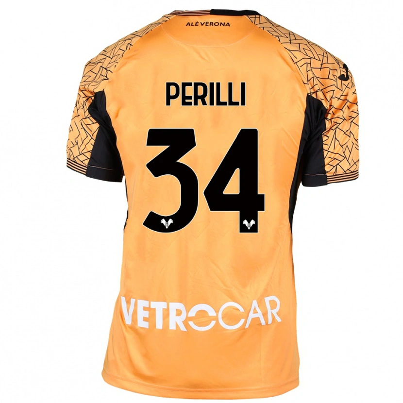 Danxen Herren Simone Perilli #34 Trikot Orange Schwarz Weiß Torwarttrikot 2025/26