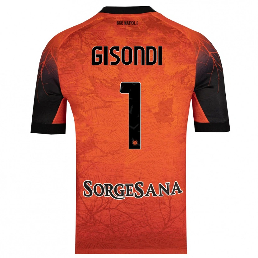 Danxen Herren Francesco Gisondi #1 Trikot Orange Rot Schwarz Torwarttrikot 2025/26