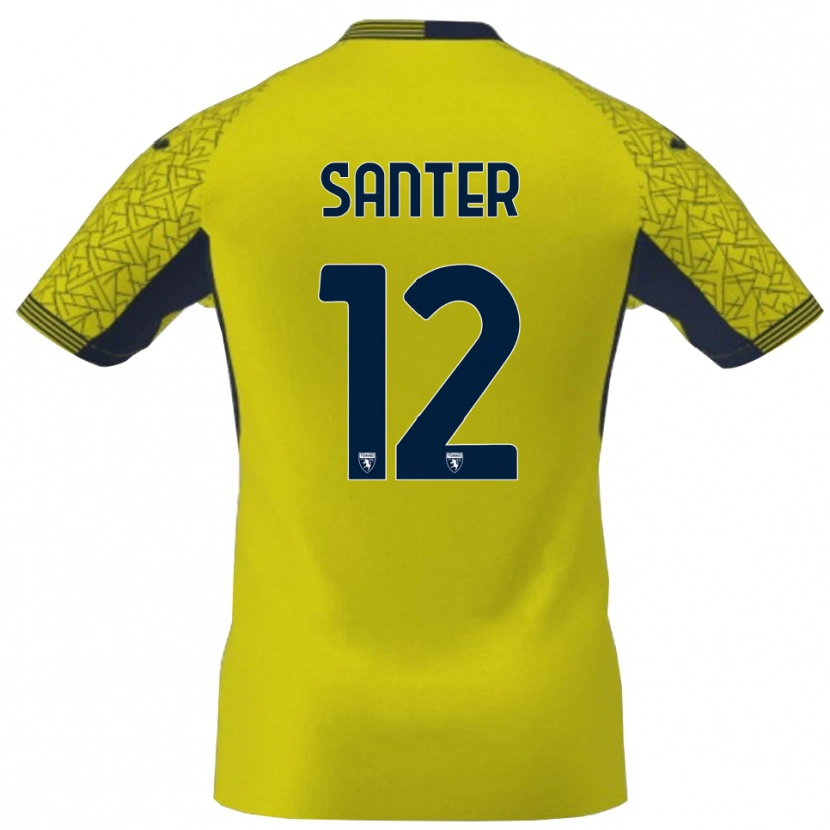 Danxen Herren Leonardo Santer #12 Trikot Gelb Schwarz Torwarttrikot 2025/26