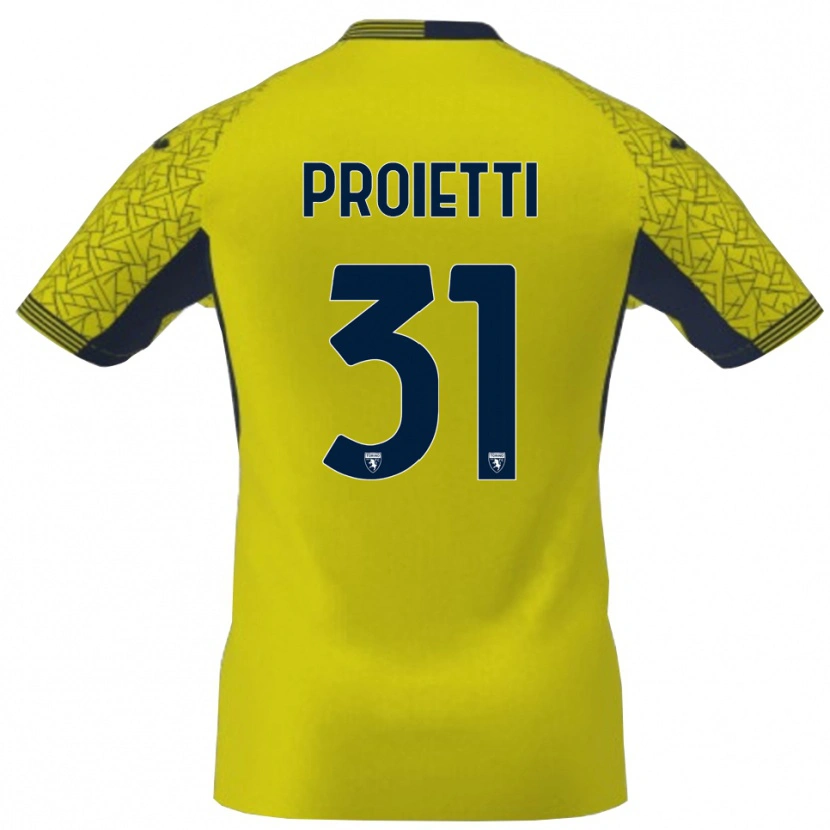 Danxen Herren Riccardo Proietti #31 Trikot Gelb Schwarz Torwarttrikot 2025/26