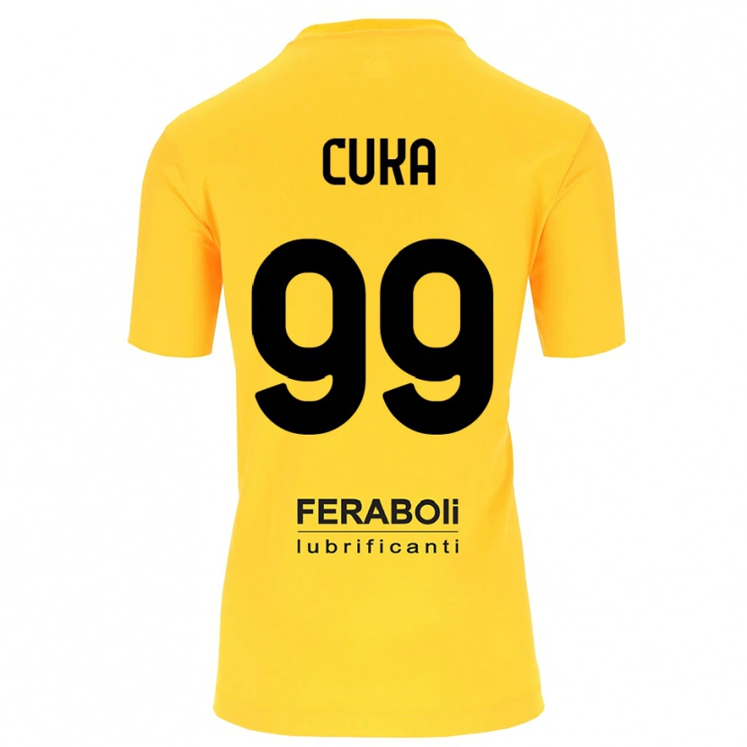 Danxen Herren Samuel Cuka #99 Trikot Gelb Schwarz Torwarttrikot 2025/26