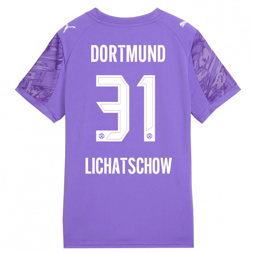 Danxen Herren Deniese Lichatschow #31 Trikot Flieder Weiß Torwarttrikot 2025/26
