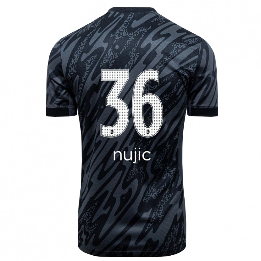 Danxen Herren Luka Nujic #36 Trikot Schwarz Weiß Torwarttrikot 2025/26
