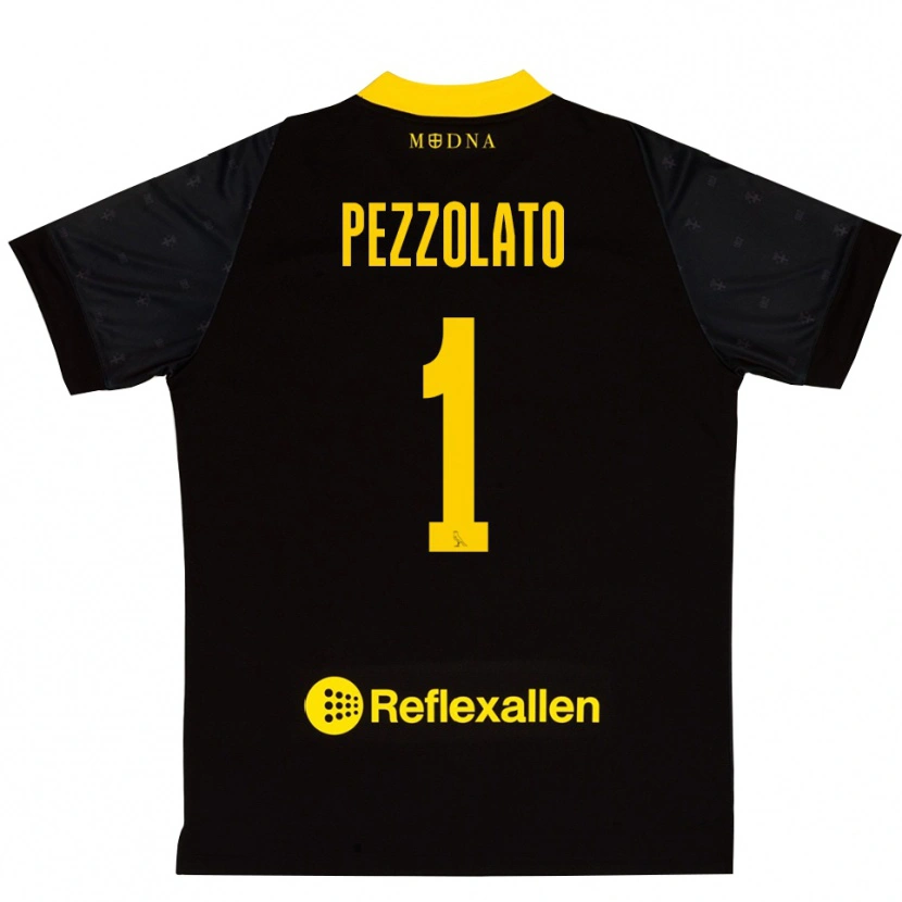 Danxen Herren Michele Pezzolato #1 Trikot Schwarz Gelb Torwarttrikot 2025/26