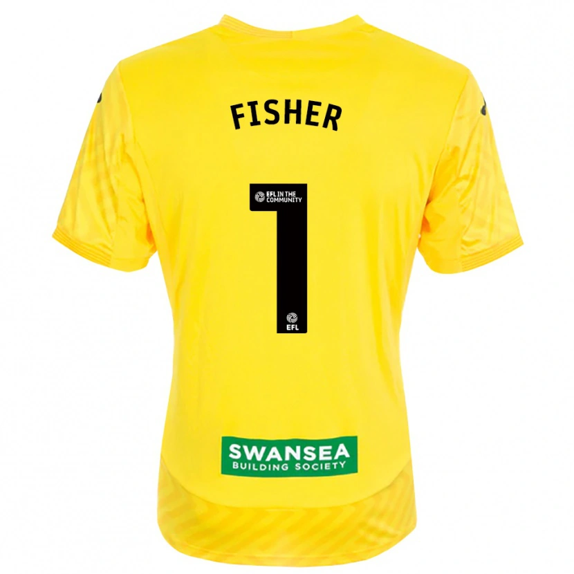 Danxen Damen Andy Fisher #1 Trikot Gelb Schwarz Torwarttrikot 2025/26