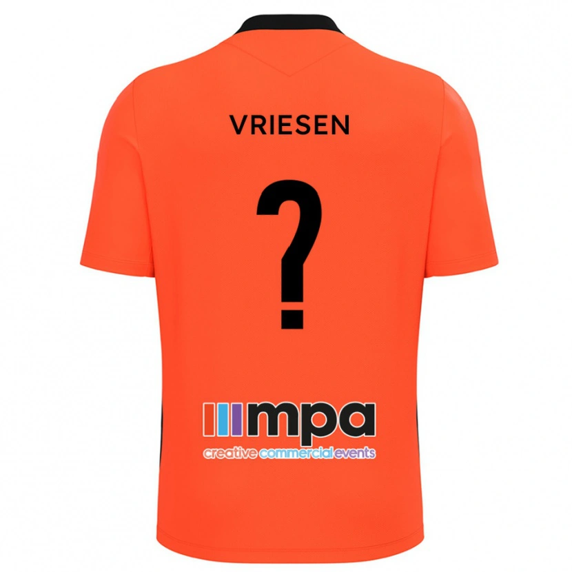 Danxen Damen Fabian Vriesen #0 Trikot Orange Schwarz Torwarttrikot 2025/26