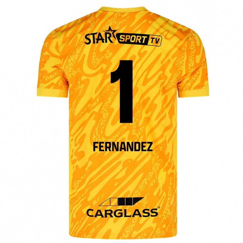 Danxen Damen Elias Gonzalez Fernandez #1 Trikot Orange Gelb Schwarz Torwarttrikot 2025/26