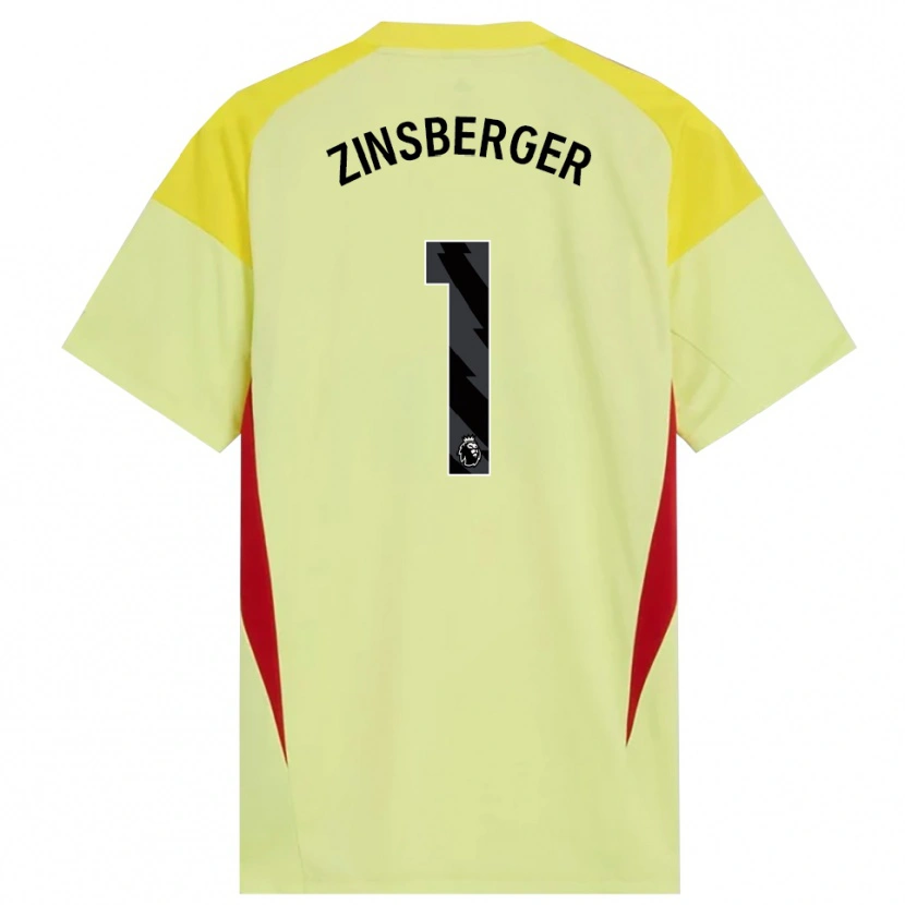 Danxen Damen Manuela Zinsberger #1 Trikot Gelb Rot Schwarz Torwarttrikot 2025/26