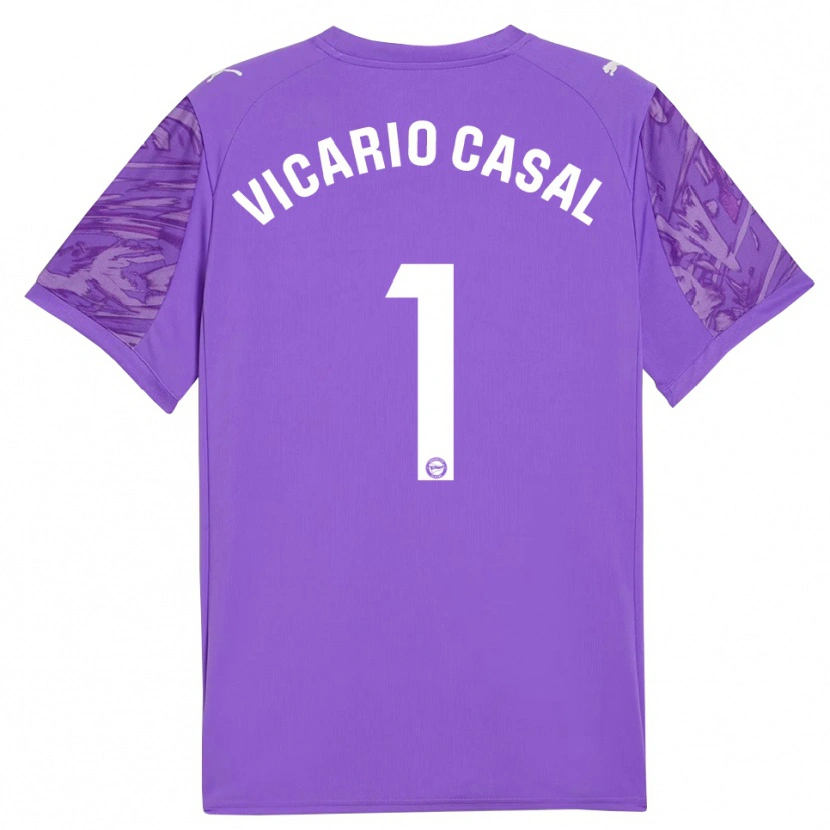 Danxen Damen Jimena Vicario Casal #1 Trikot Violett Weiß Torwarttrikot 2025/26