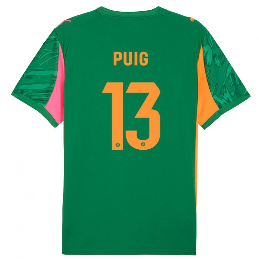 Danxen Damen Sergi Puig #13 Trikot Grün Orange Torwarttrikot 2025/26