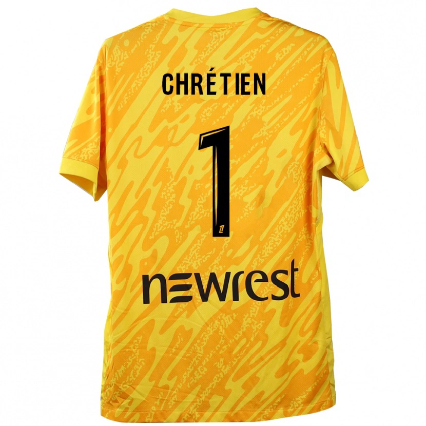 Danxen Damen Jean-Pierre Chrétien #1 Trikot Gelb Schwarz Torwarttrikot 2025/26