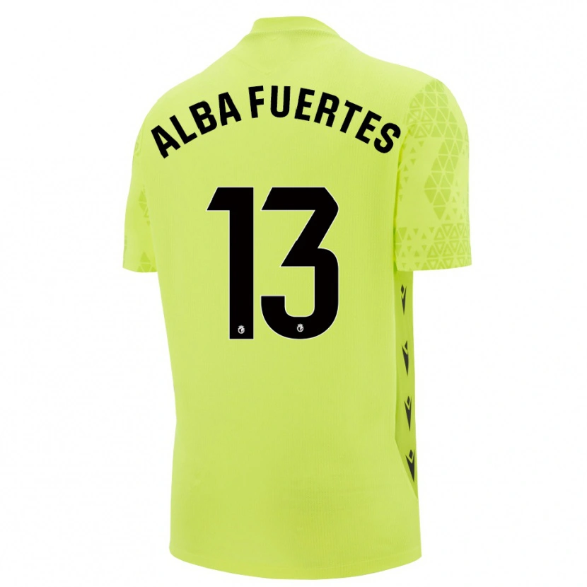 Danxen Damen Alba Fuertes #13 Trikot Gelbgrün Schwarz Torwarttrikot 2025/26