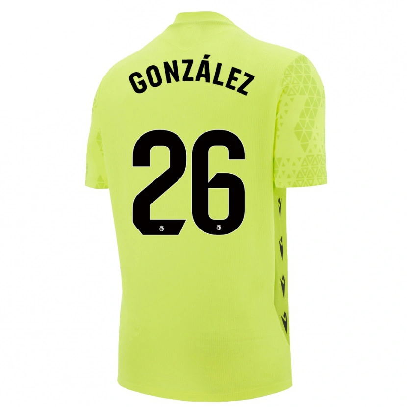 Danxen Damen Diego González #26 Trikot Gelbgrün Schwarz Torwarttrikot 2025/26