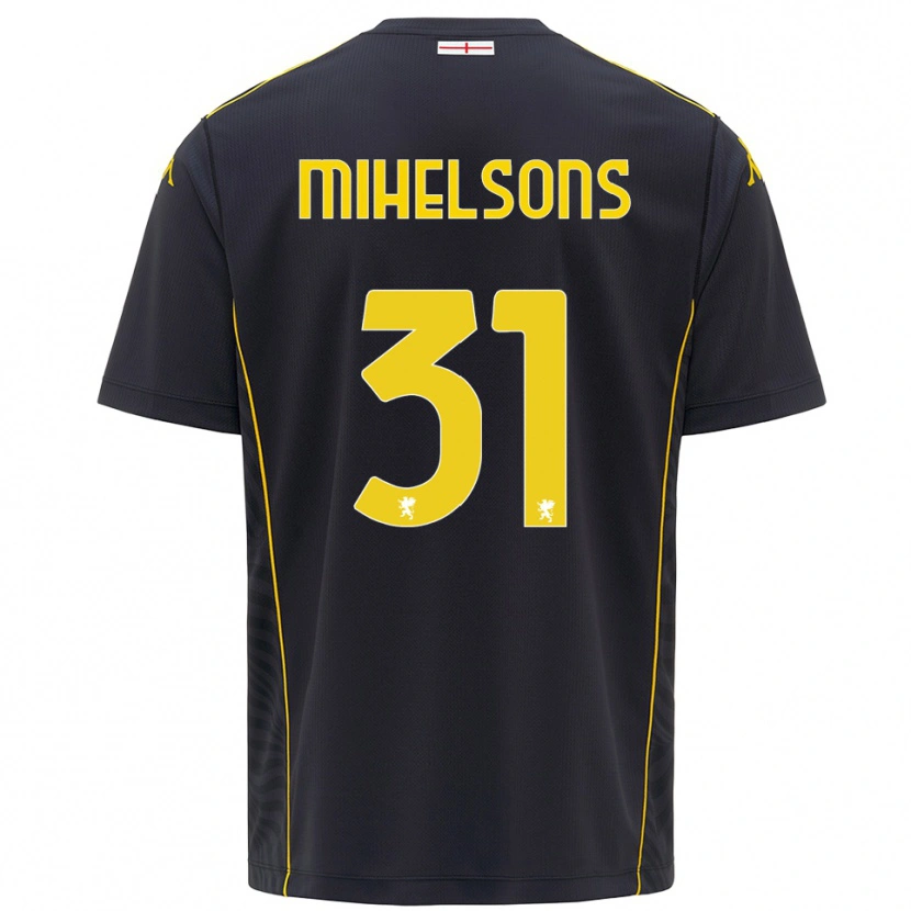 Danxen Damen Rendijs Mihelsons #31 Trikot Schwarz Gelb Torwarttrikot 2025/26