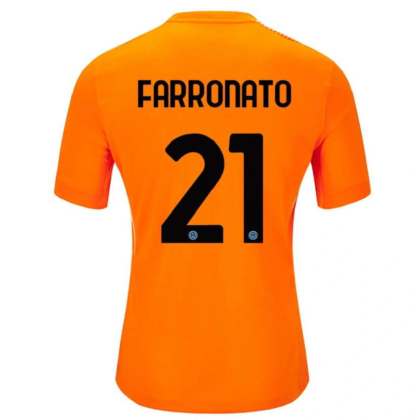 Danxen Damen Matteo Farronato #21 Trikot Hellorange Schwarz Torwarttrikot 2025/26