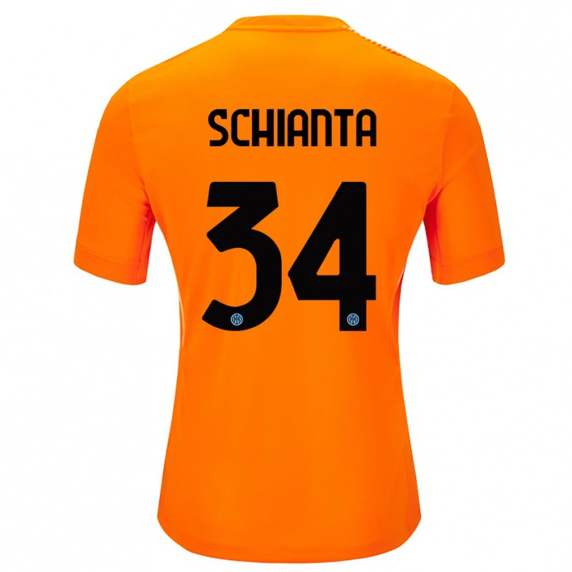 Danxen Damen Valentina Schianta #34 Trikot Hellorange Schwarz Torwarttrikot 2025/26