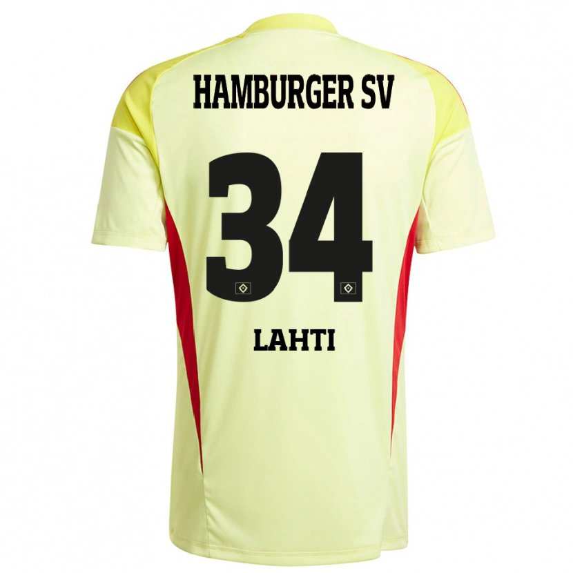 Danxen Damen Elias Lahti #34 Trikot Gelb Schwarz Rot Torwarttrikot 2025/26