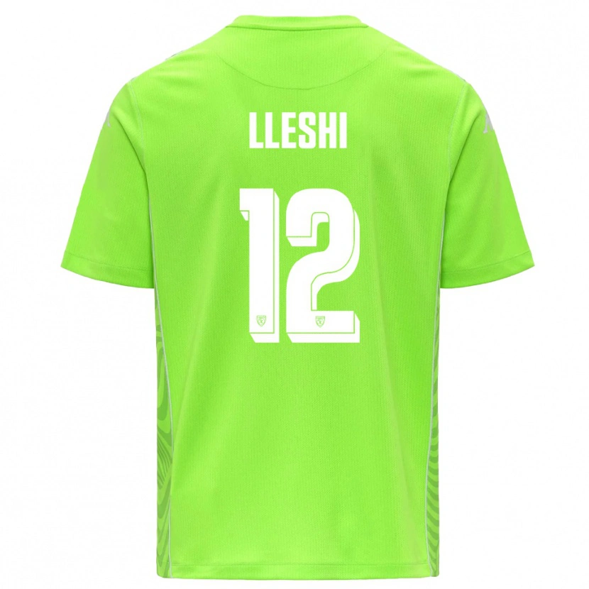 Danxen Damen Leonardo Lleshi #12 Trikot Rasen Grün Weiß Torwarttrikot 2025/26