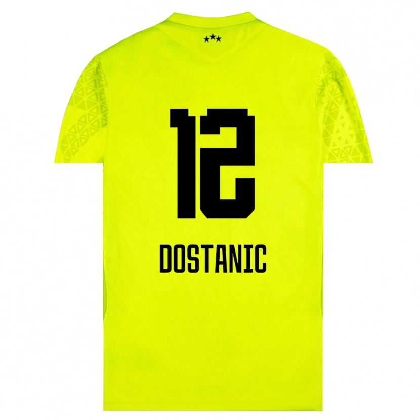 Danxen Damen Filip Dostanic #12 Trikot Gelb Grün Schwarz Torwarttrikot 2025/26