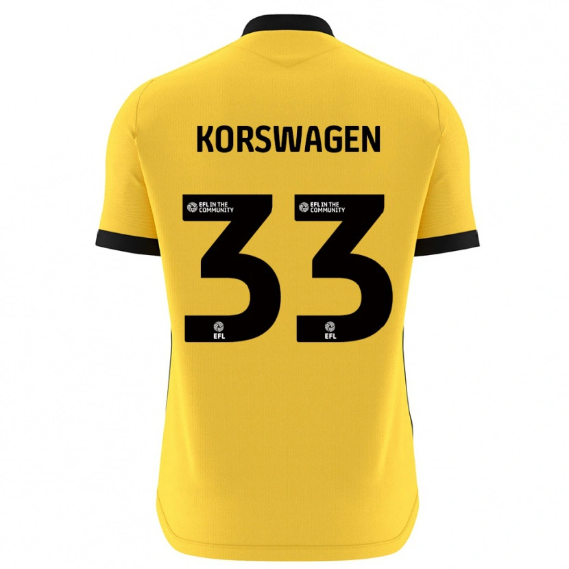 Danxen Damen Mattijis Korswagen #33 Trikot Gelb Schwarz Torwarttrikot 2025/26