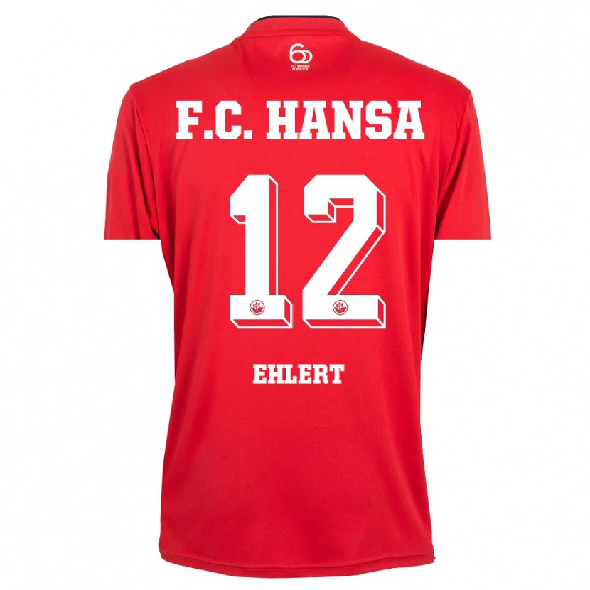 Danxen Damen Jonas Ehlert #12 Trikot Rot Weiß Torwarttrikot 2025/26
