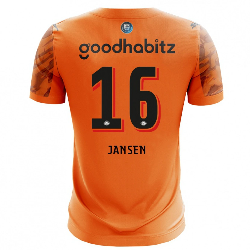 Danxen Damen Sem Jansen #16 Trikot Orange Schwarz Torwarttrikot 2025/26