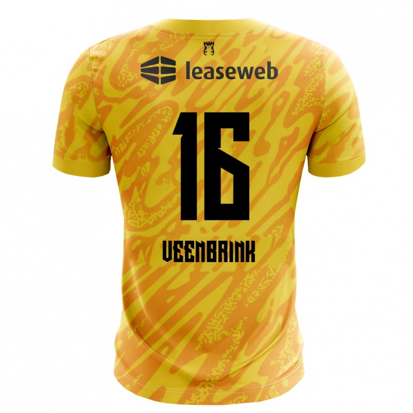 Danxen Damen Jayden Veenbrink #16 Trikot Orange Gelb Schwarz Torwarttrikot 2025/26