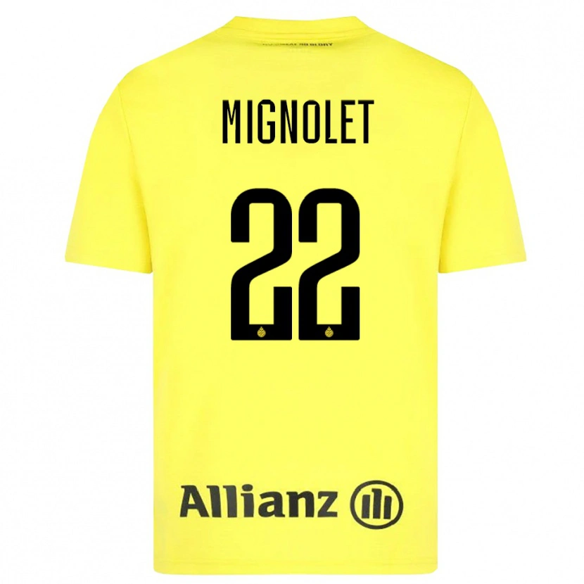 Danxen Damen Simon Mignolet #22 Trikot Gelb Schwarz Torwarttrikot 2025/26