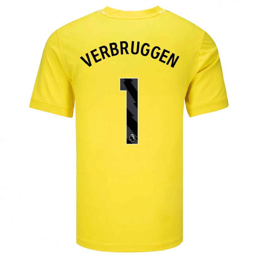 Danxen Damen Bart Verbruggen #1 Trikot Gelb Schwarz Torwarttrikot 2025/26