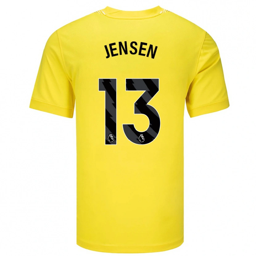 Danxen Damen Sebastian Jensen #13 Trikot Gelb Schwarz Torwarttrikot 2025/26