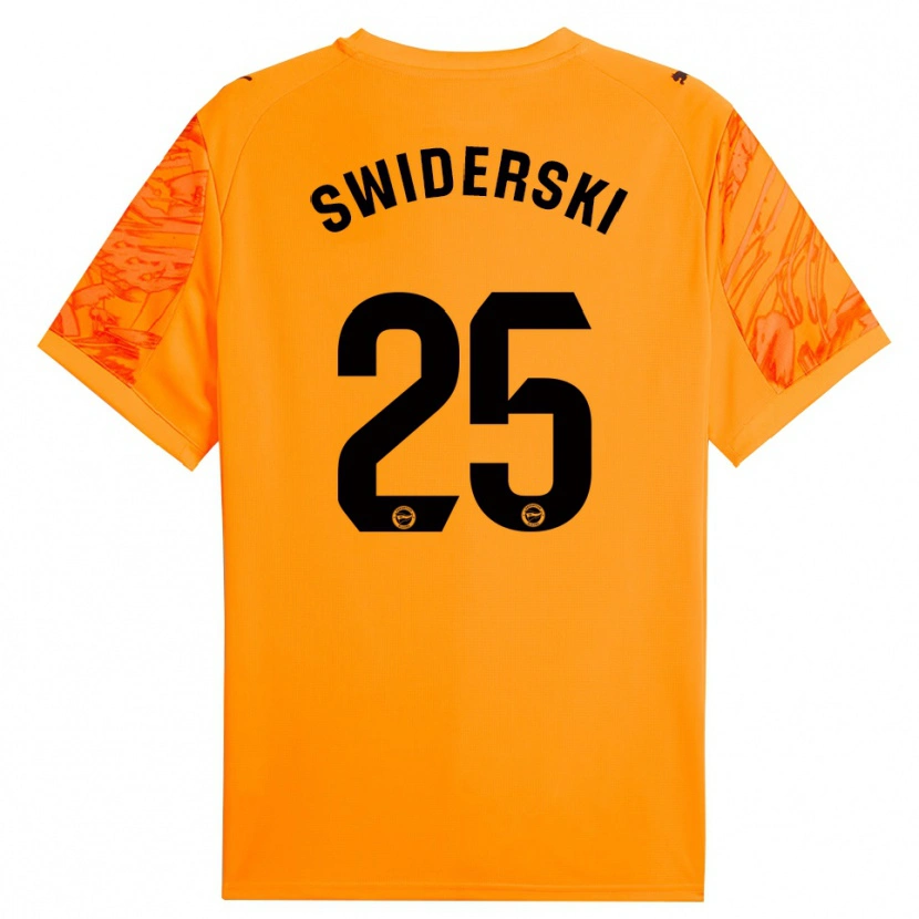Danxen Damen Grégoire Swiderski #25 Trikot Orange Schwarz Torwarttrikot 2025/26