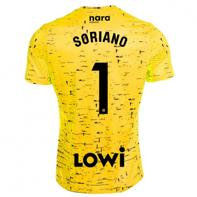 Danxen Damen Juan Soriano #1 Trikot Gelb Schwarz Torwarttrikot 2025/26