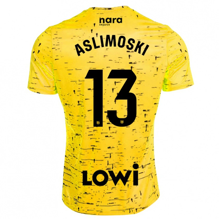 Danxen Damen Tomme Aslimoski #13 Trikot Gelb Schwarz Torwarttrikot 2025/26
