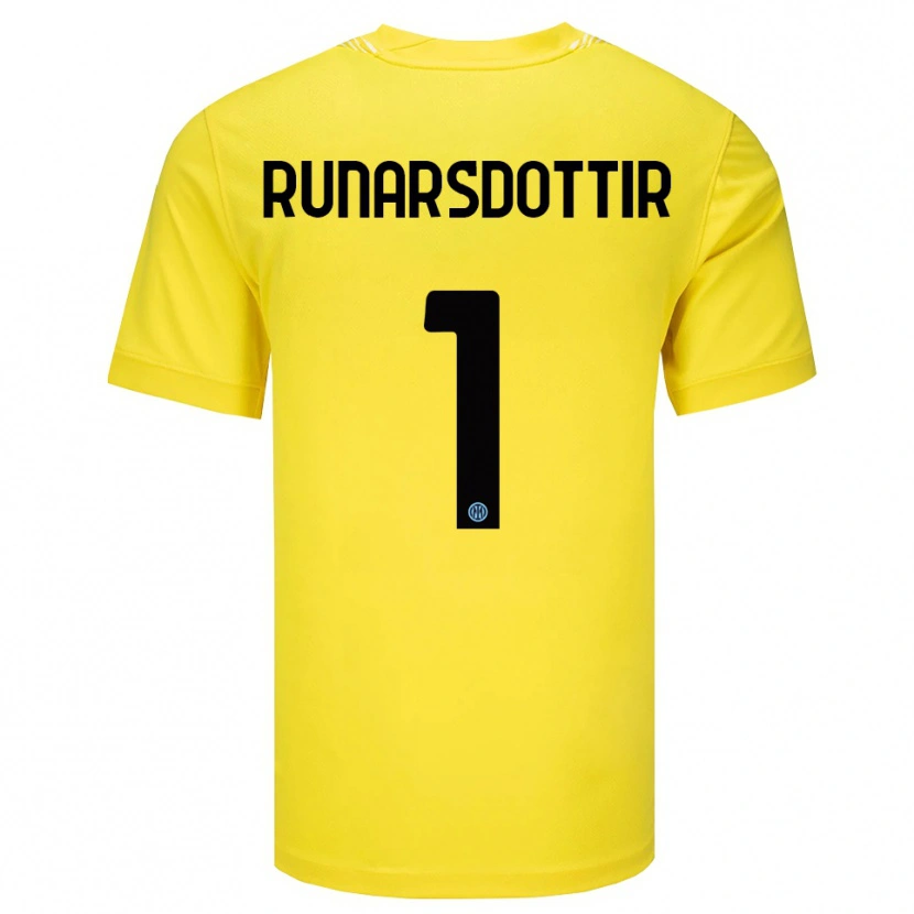 Danxen Damen Cecilía Rán Rúnarsdóttir #1 Trikot Hellgelb Schwarz Torwarttrikot 2025/26