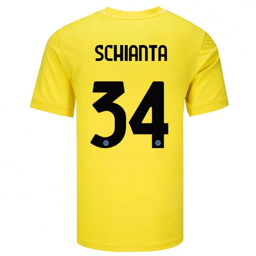 Danxen Damen Valentina Schianta #34 Trikot Hellgelb Schwarz Torwarttrikot 2025/26