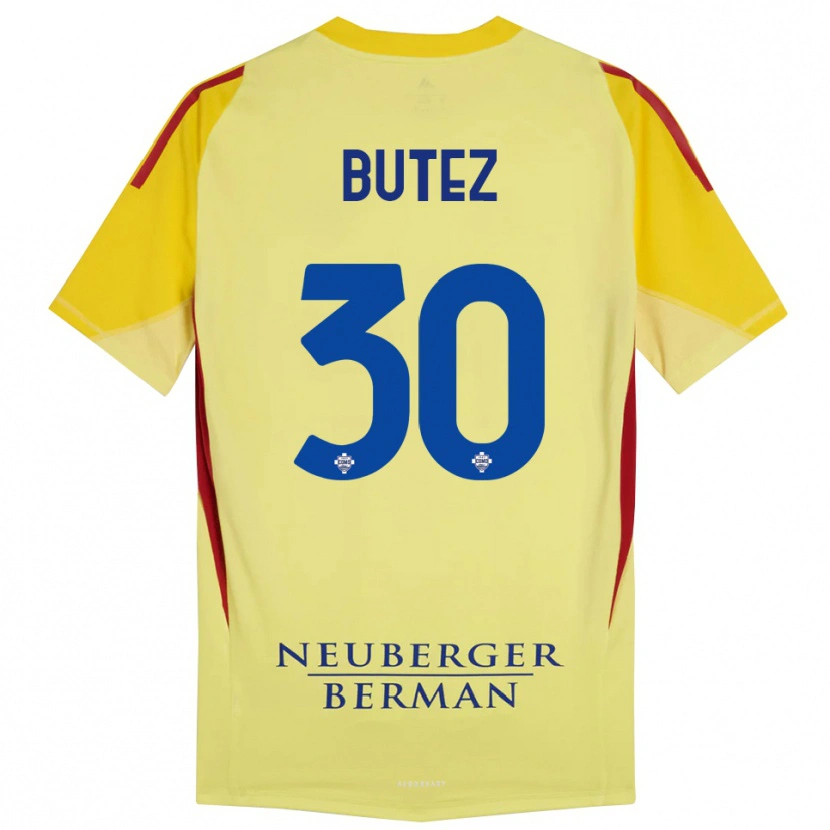 Danxen Damen Jean Butez #30 Trikot Hellgelb Schwarz Torwarttrikot 2025/26