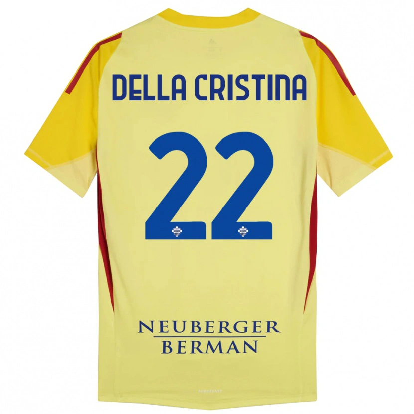 Danxen Damen Stefano Della Cristina #22 Trikot Hellgelb Schwarz Torwarttrikot 2025/26