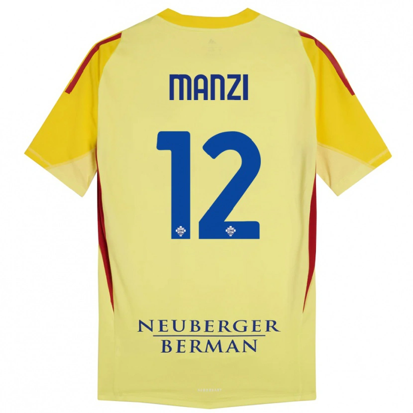 Danxen Damen Federico Manzi #12 Trikot Hellgelb Schwarz Torwarttrikot 2025/26
