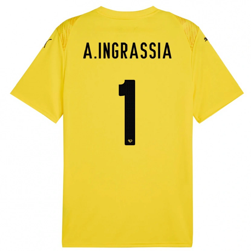Danxen Damen Antonio Ingrassia #1 Trikot Gelb Schwarz Torwarttrikot 2025/26