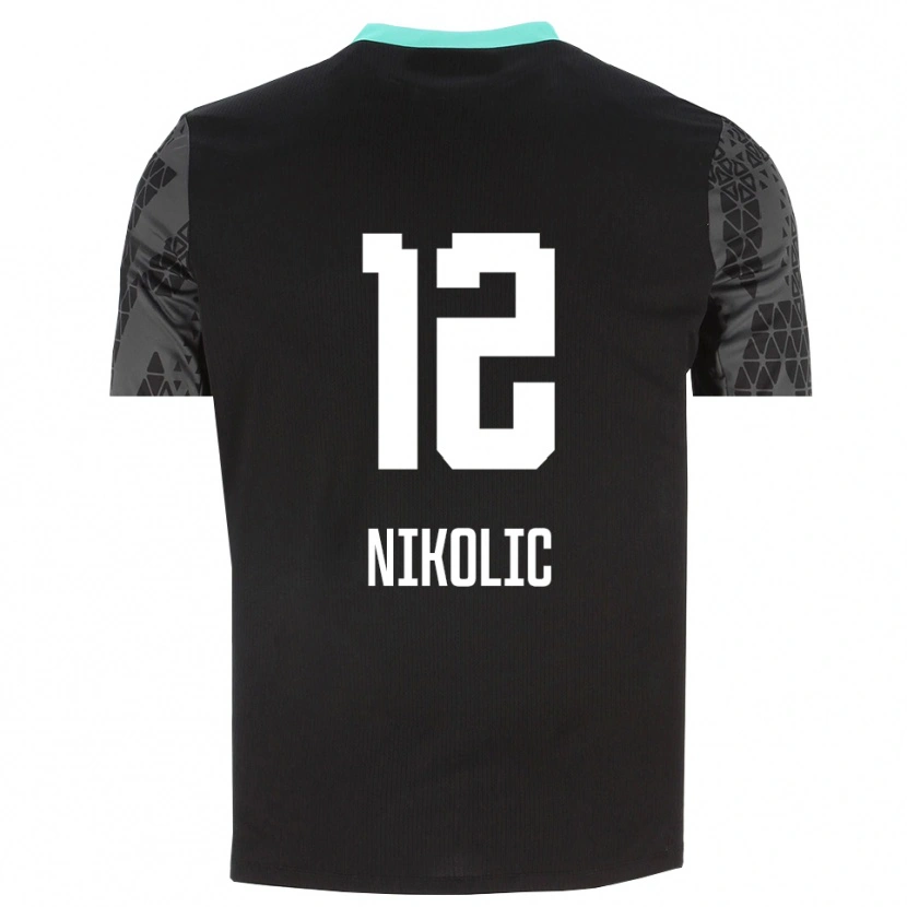 Danxen Damen Uros Nikolic #12 Trikot Dunkelgrau Schwarz Torwarttrikot 2025/26
