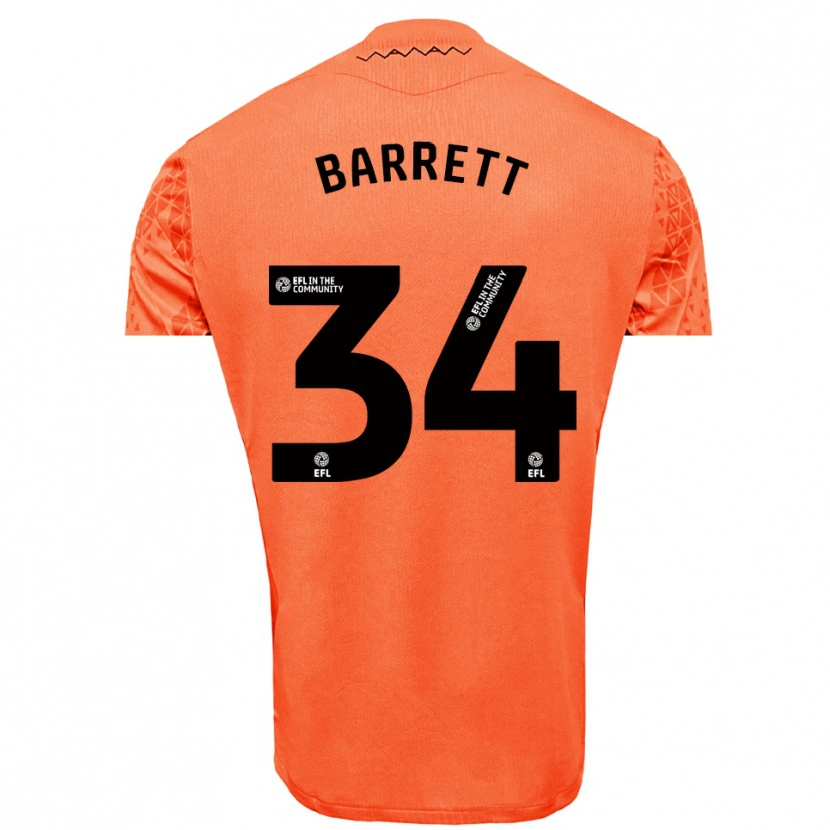 Danxen Damen Killian Barrett #34 Trikot Orange Schwarz Torwarttrikot 2025/26