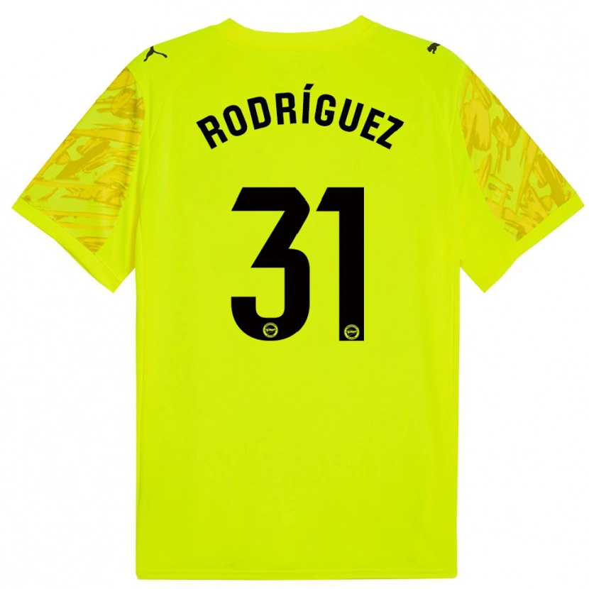 Danxen Damen Adrián Rodríguez #31 Trikot Gelb Schwarz Torwarttrikot 2025/26